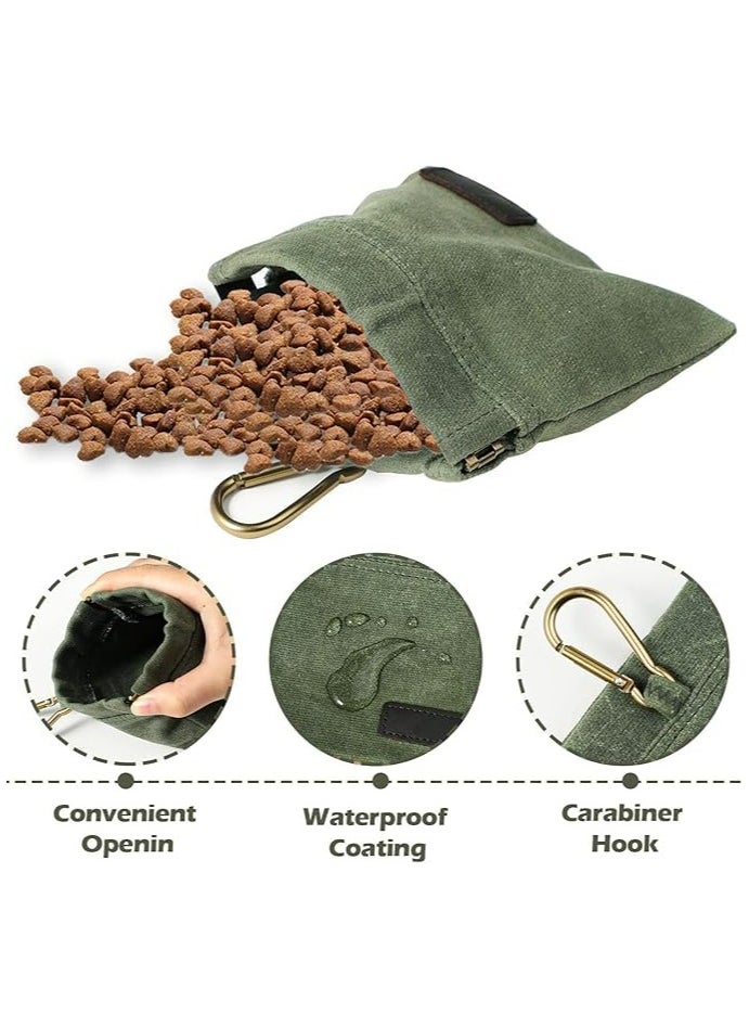 CMGTYYD Dog Treat Bag, 2 Pack Puppy Dog Treat Pouch for Leash, Portable Hands-Free Dog Treat Bag for Dog Training, Self-Closing Pet Feeding Reward Bag for Puppy Travel or Outdoor Use  - Image 4