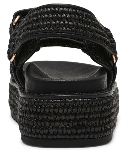 Steve Madden Women's Bigmona Sandal, Black Raffia, 7.5 - Image 3