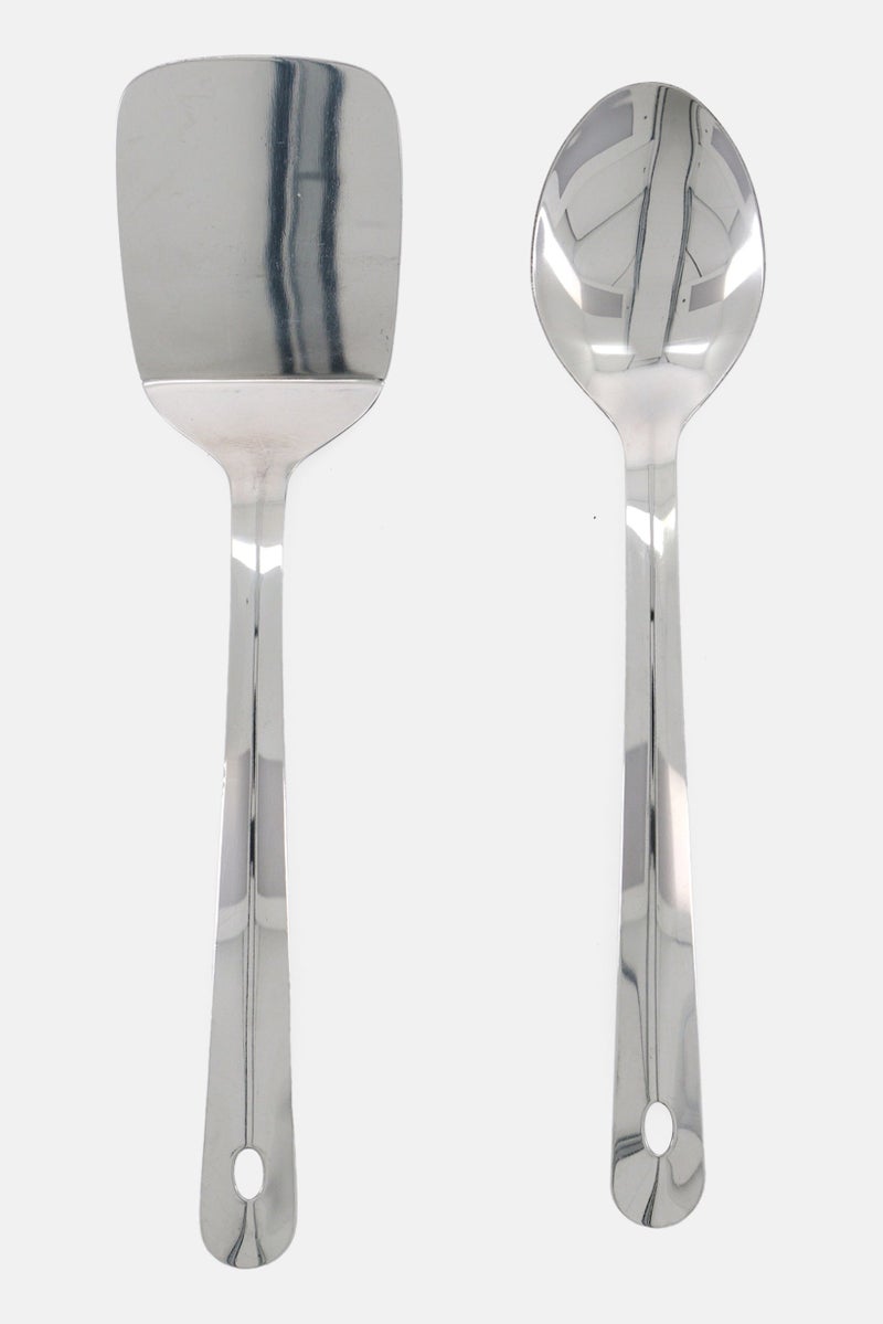 Bombay 2 Cooking Tools Pieces Stainless Steel Serving Tool Set, Silver  - Image 1