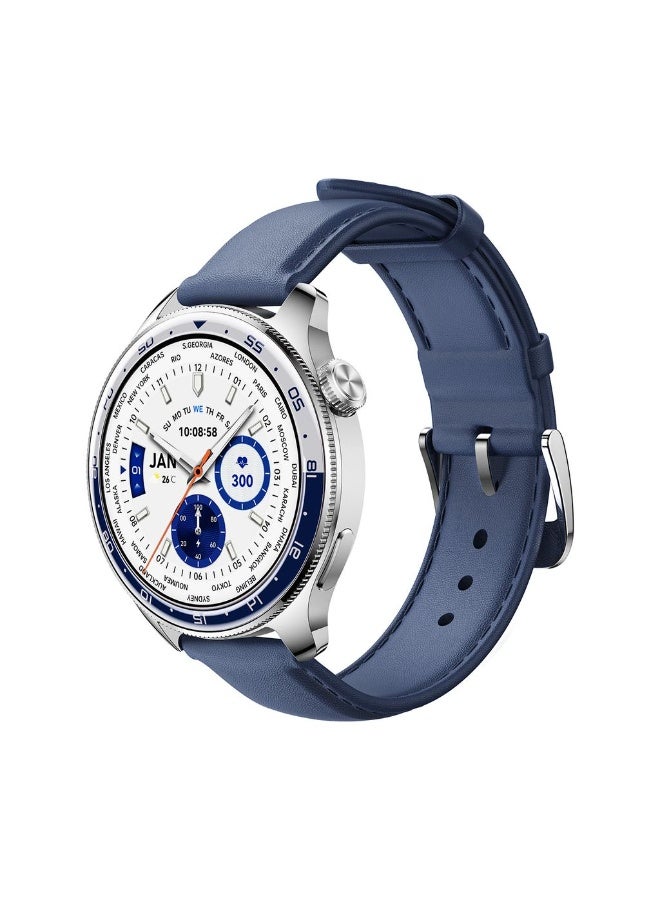 JOYROOM 300 mAh JR-FC3 Series Smartwatch 1.43″ AMOLED Crystal Clear Smart Watch – Bluetooth 5.4, Clear Calling Smart Noise Cancellation, 1000 nits Ultra-Bright Display, IP68 Waterproof, 300 mAh Battery 10 days, 100+ Sports Modes, Double Leather & Sports Straps - CE Certified Deep Ocean Blue - Image 1