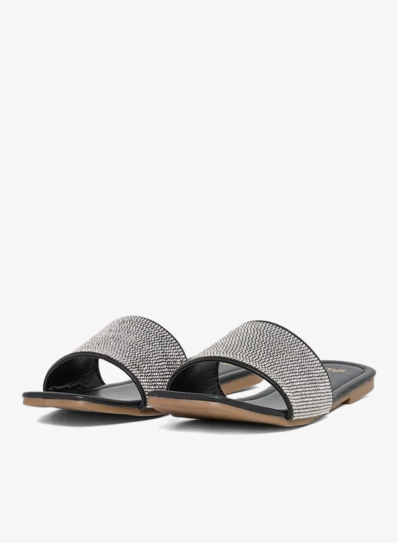 Styli Styli Embellished Strap Flat Sandals