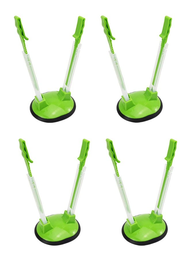 وهاواي Baggy Rack Stands, Sandwich Bag Racks Holder, Food Storage Bags Clip, For Food Prep Bag/plastic Freezer Bag/Ziploc Bag Hands Free Bag Holder Stand 4pcs  - Image 1