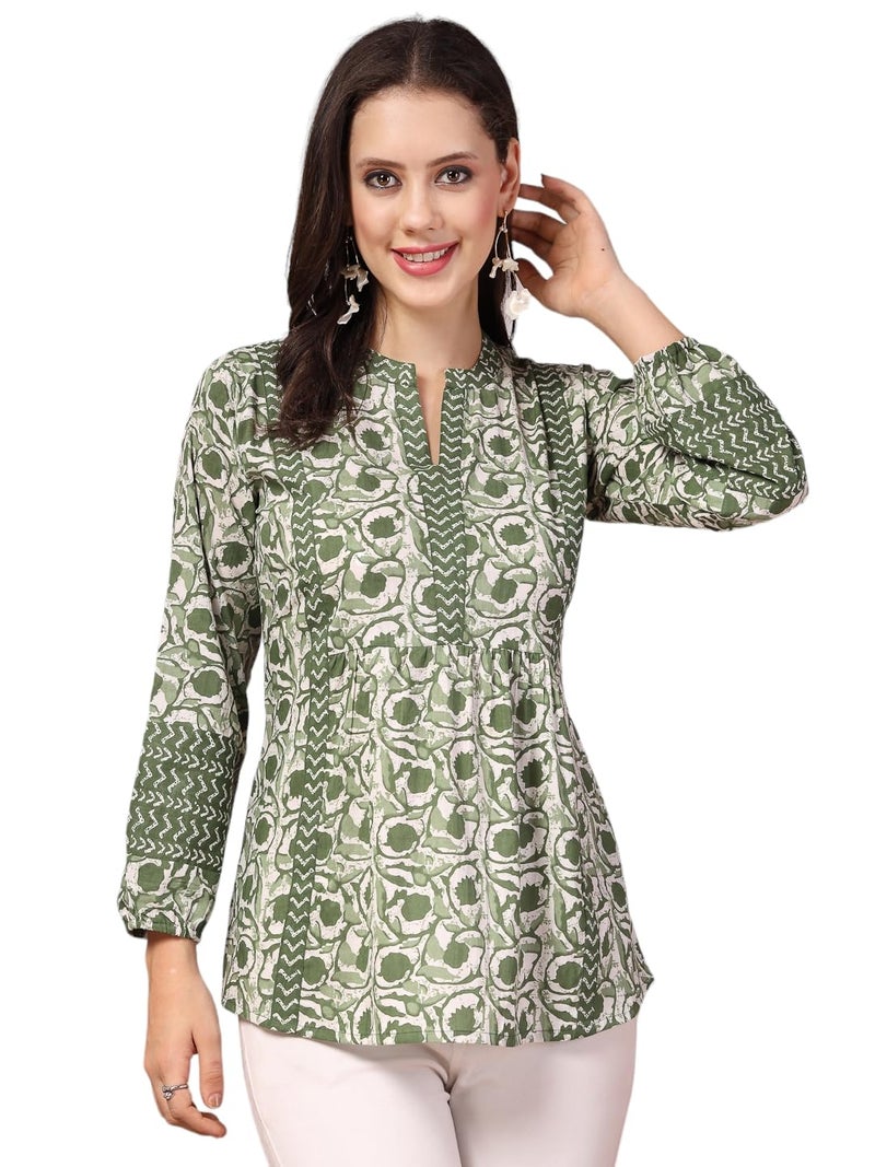 Stylum Women's Floral Printed Cotton Top - Image 1