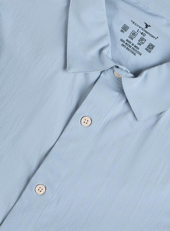 تكنوسبورت تيشيرت رجالي بأكمام طويلة سادة بقصة عادية من تكنوسبورت - Image 4