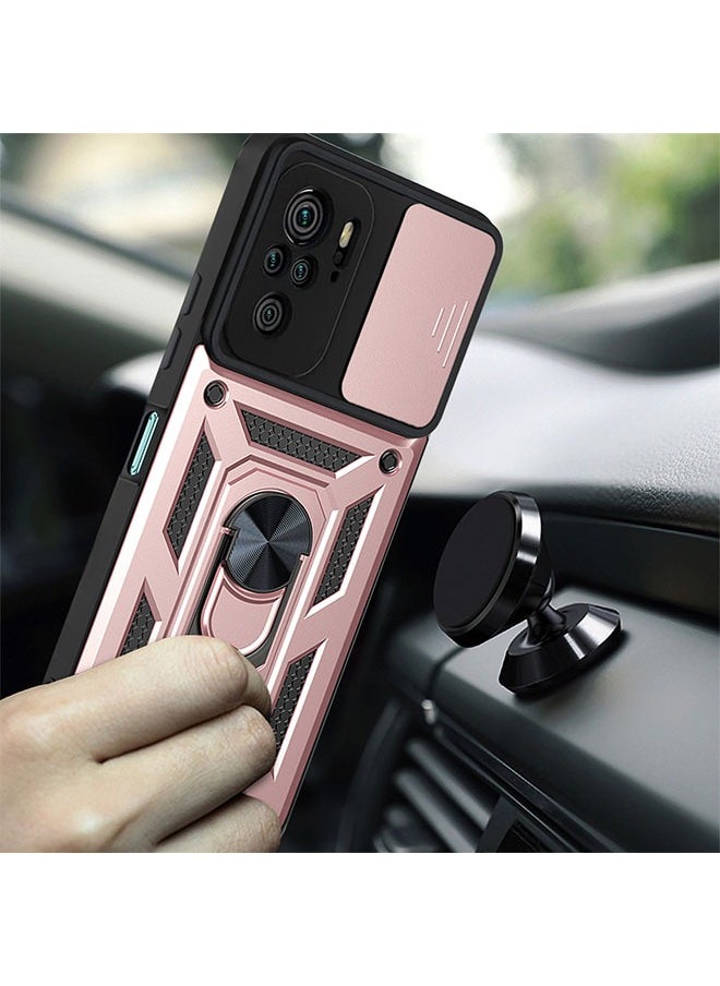 Generic - Xiaomi Redmi Note 10/10s 4G Case Cover with Magnetic Car Holder Kickstand Protector Back Accessories Anti-Scratch Shockproof Back Cover Black - Image 1