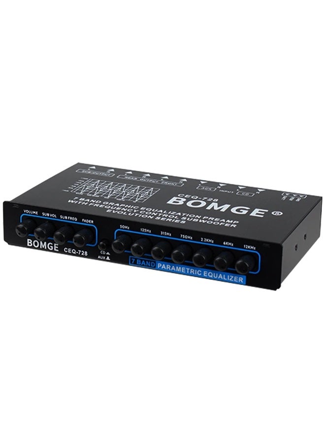 BOMGE CEQ-728 7-Band Car Audio Equalizer and Preamplifier with 6 Channel RCA Output - Image 1