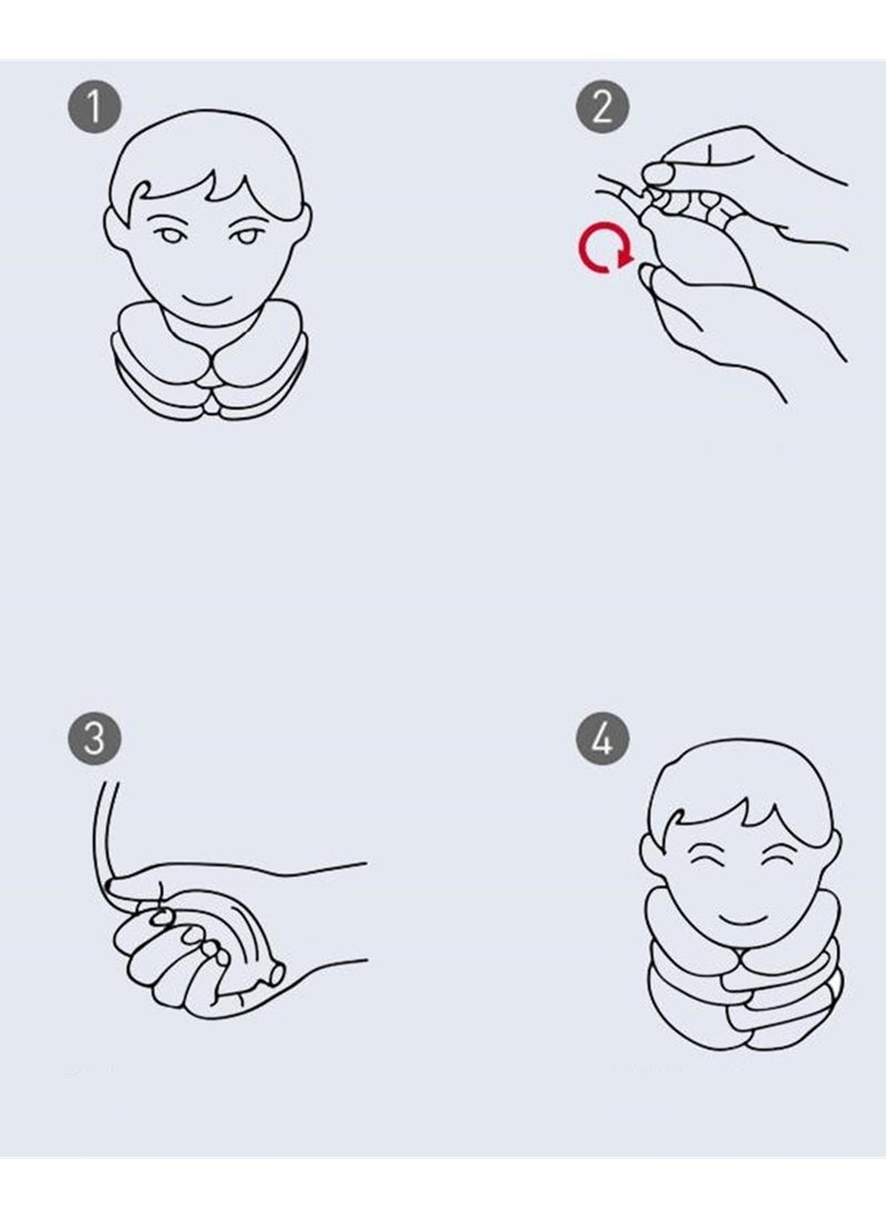 Generic Inflatable flocked neck brace corrector neck support protection home car neck protection - Image 2
