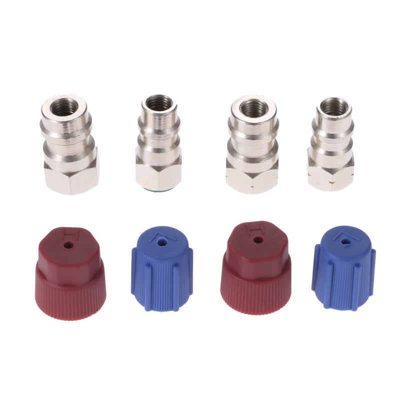Aupoko R12 R22 to R134A Conversion Adapter Kit R12 to R134A Retrofit Valve Fitting Kit for AC Pro Refrigerant 2 Kits