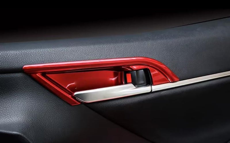 ERIDANUS Inner Car Door Handle Bowl Cover Trim for Toyota Camry (2018-2023) - Red ABS - 4 PCS - Image 5
