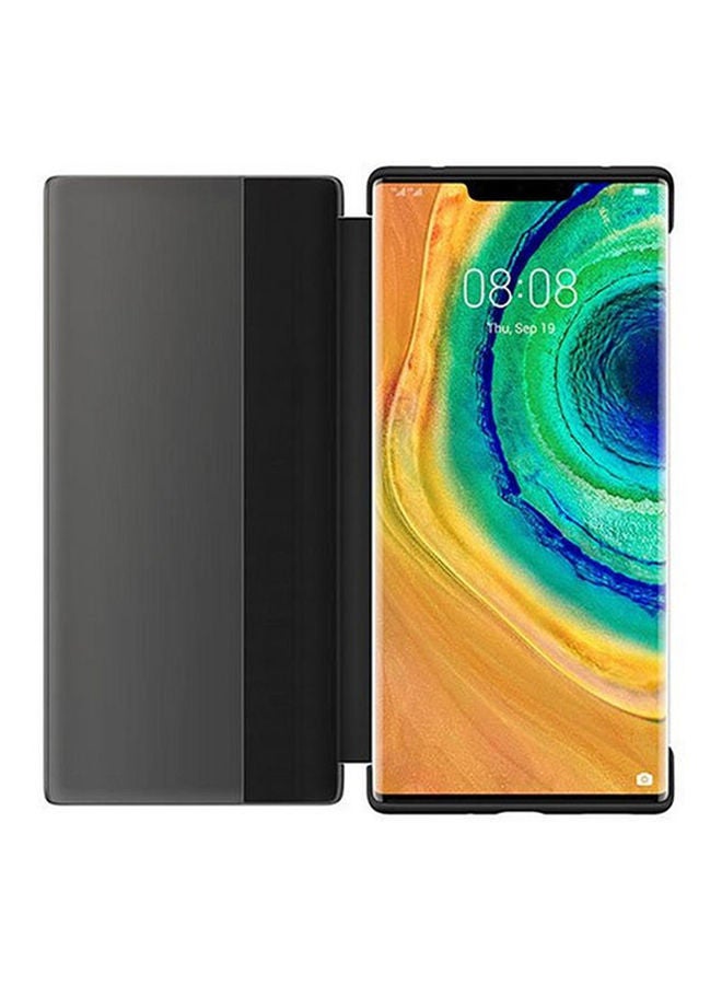 NIBEMINENT Protective Flip Case Cover For Huawei Mate 30 Pro Black - Image 4