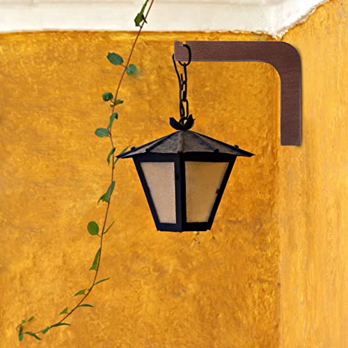 Oradrem 2 Pack Wooden Wall Hooks for Hanging Plants,Lanterns,Flower Bracket,Wind Chimes,Bird Feeders,Macrame Plant Hangers,5.9 inch Wooden Plant Hangers for Indoor Outdoor, Walnut Color - Image 5