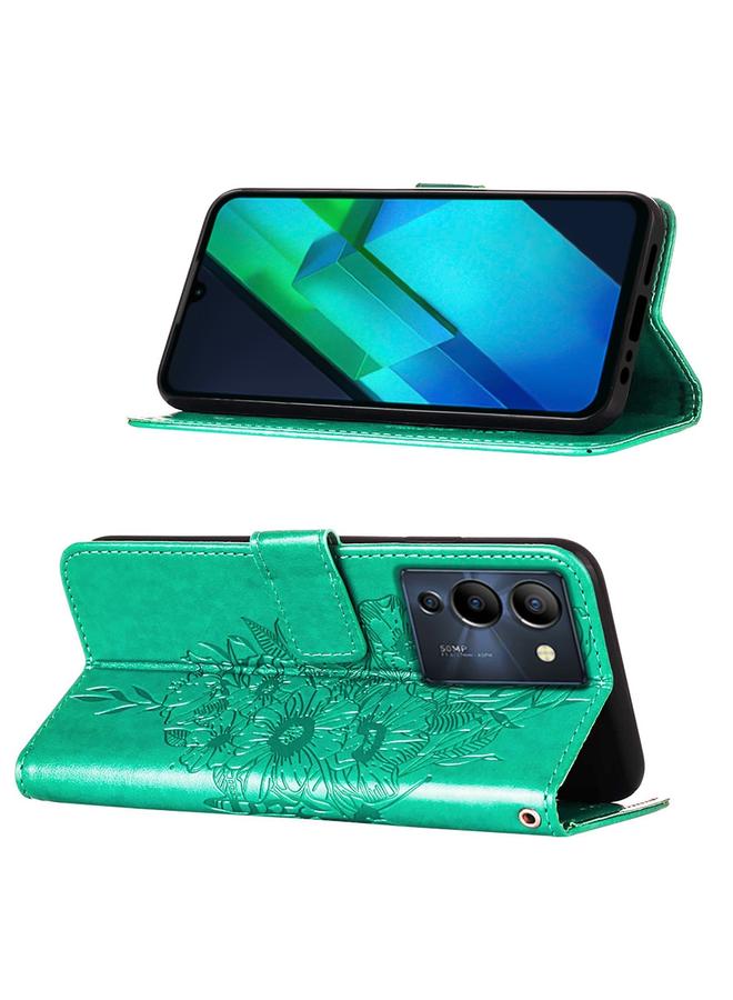 S-TOP Case For Infinix Note 12 G96 Embossed Butterfly Flip Leather Phone Case - Image 3