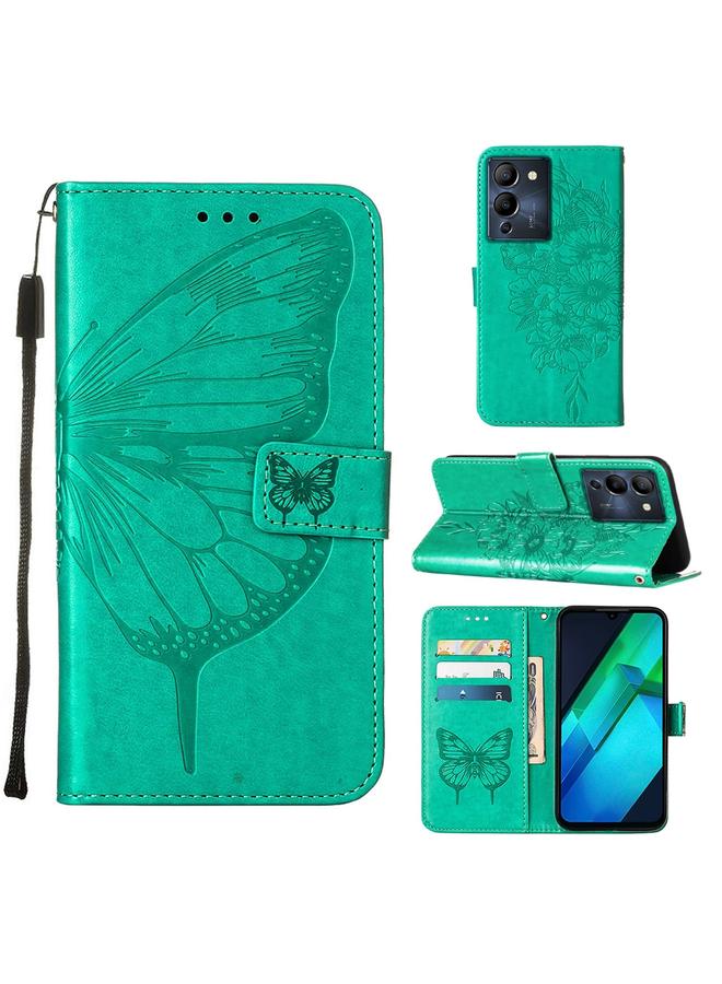 S-TOP Case For Infinix Note 12 G96 Embossed Butterfly Flip Leather Phone Case - Image 1