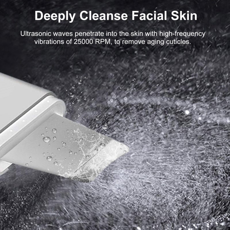 Facial Skin Scrubber 25000 RPM Ultrasonic Deep Cleansing Skin Spatula - Pore Non-Enlarging Gentle Care Pore Cleanser for Home Travel Business Trip Facial Care - Image 5