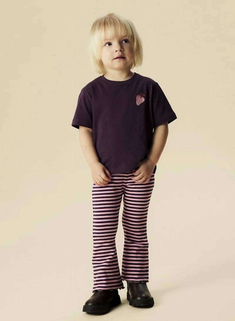 NAME IT Kids Striped Bootcut Leggings