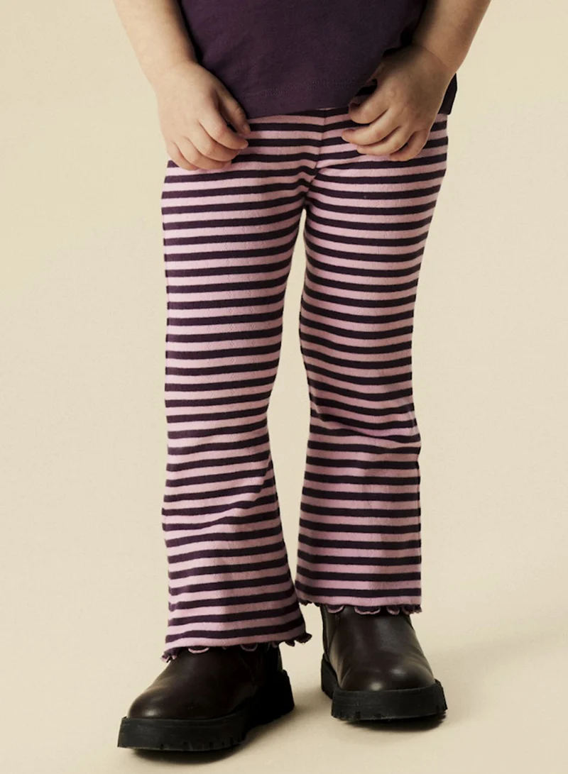 NAME IT Kids Striped Bootcut Leggings