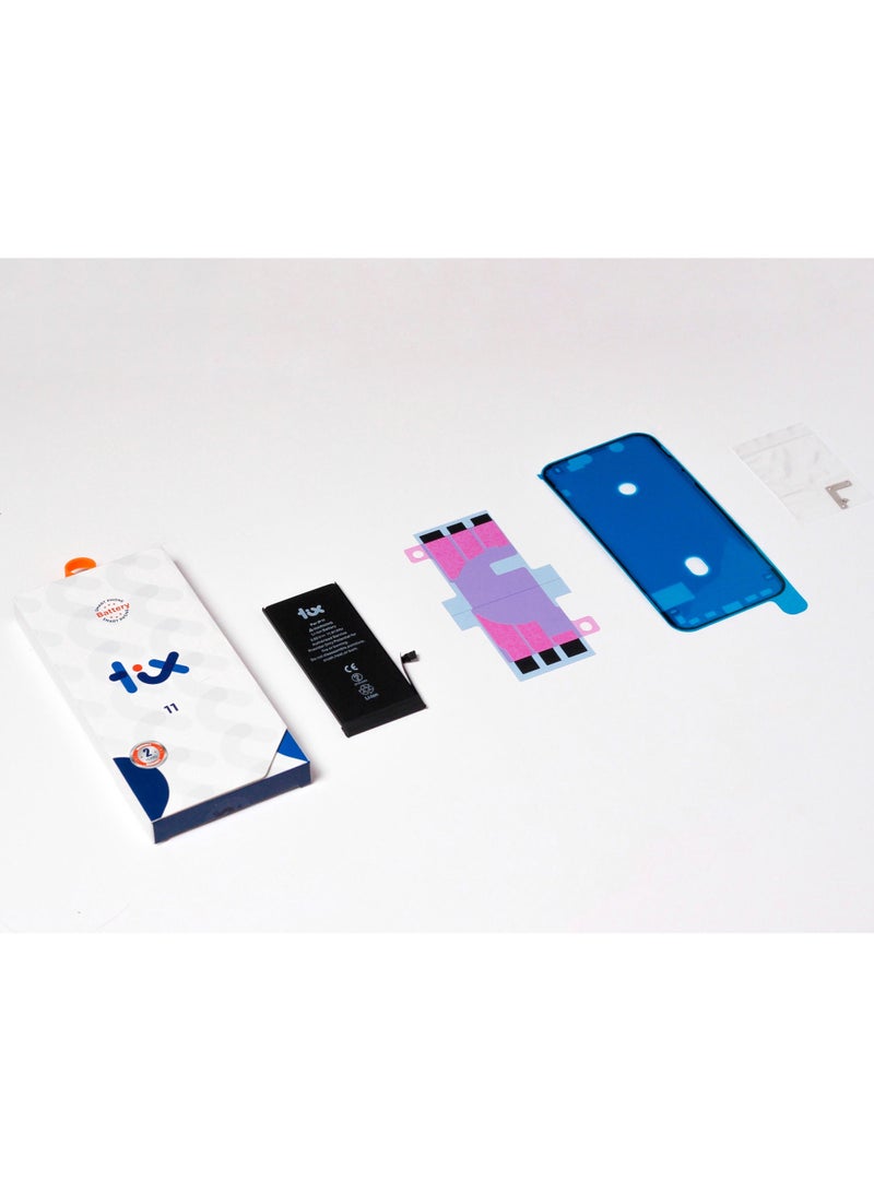 تكس بطارية 3110mAh/11.91Whr لهاتف ايفون 11، بطارية بديلة ليثيوم أيون بوليمر من تيكس لهاتف ايفون 11، سعة فائقة مع ضمان لمدة عامين - Image 3