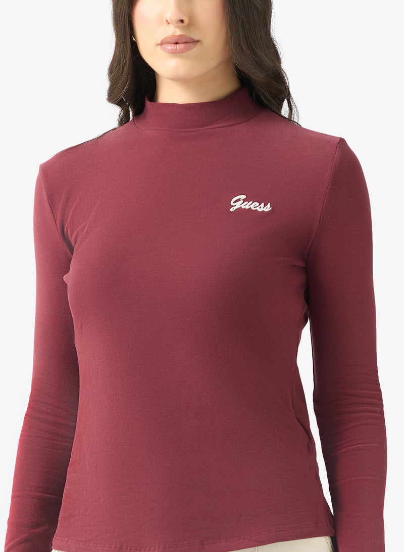 GUESS Alba High Neck Long Sleeve Top - Image 3