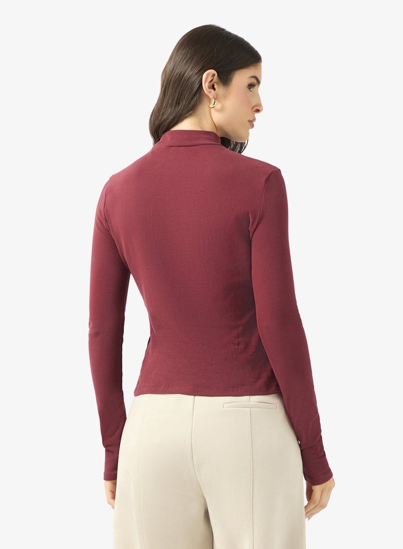 GUESS Alba High Neck Long Sleeve Top - Image 2