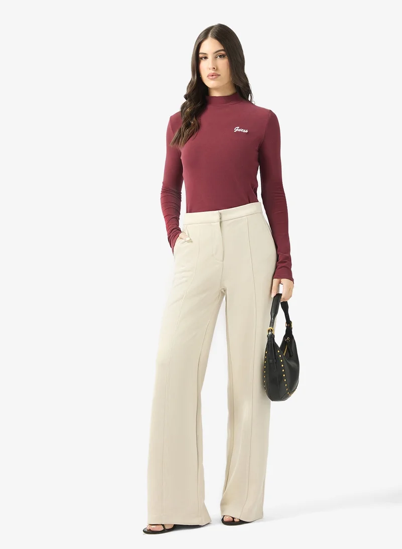 GUESS  Alba High Neck Long Sleeve Top for Women | Best Price UAE