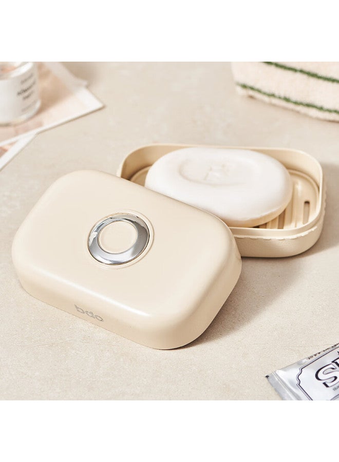 Bdo Soap Dish Travel Essential, Student Dormitory Bathroom Soap Holder With Lid, Draining Portable Laundry Soap Box
