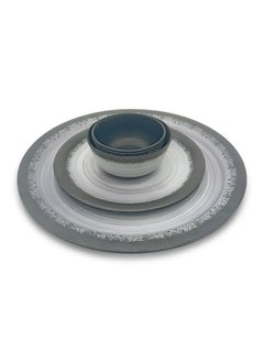 Superware SUPERWARE | Food Grade Melamine | Dinner Set - Circular Black-Matt (24 pcs.) | Dinnerware, Tableware, Stain Free, Glazed Finish  - Image 2