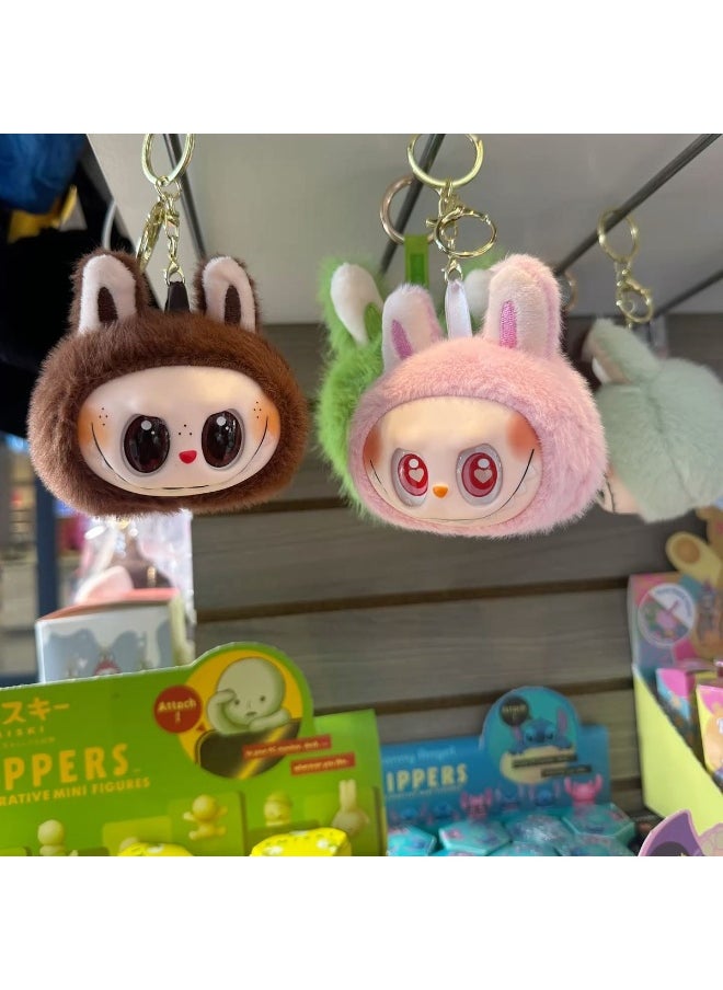 MCM Mini Labubu Plush Keychain – Vinyl Face Small Doll Pendant for Bags, Backpacks & Keys – Cute Collectible Figure Toy Accessory, Pop-Style Cartoon Design for Gifting or Decoration  - Image 4