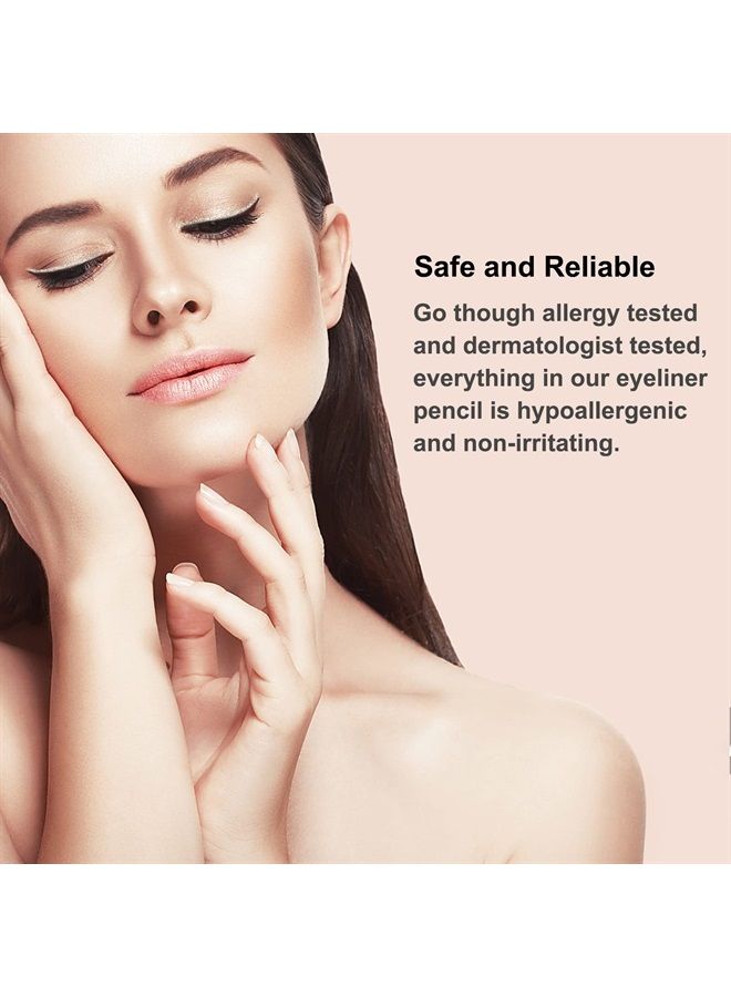 Boobeen Eyeliner Pencil - Black Eyeliner Pen Gel - Quick Drying Formula Eye Liner - Waterproof Smudge-proof All Day Eyeliner Makeup - Long Lasting Create Statement Eye Look (Silver) - Image 2