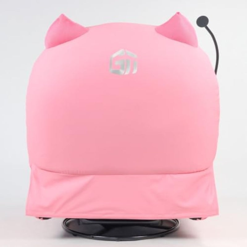 Gaming sofa for home use, PU and mesh material, pink color, ergonomic design with footrest, magnetic phone mount, and side storage - Image 3