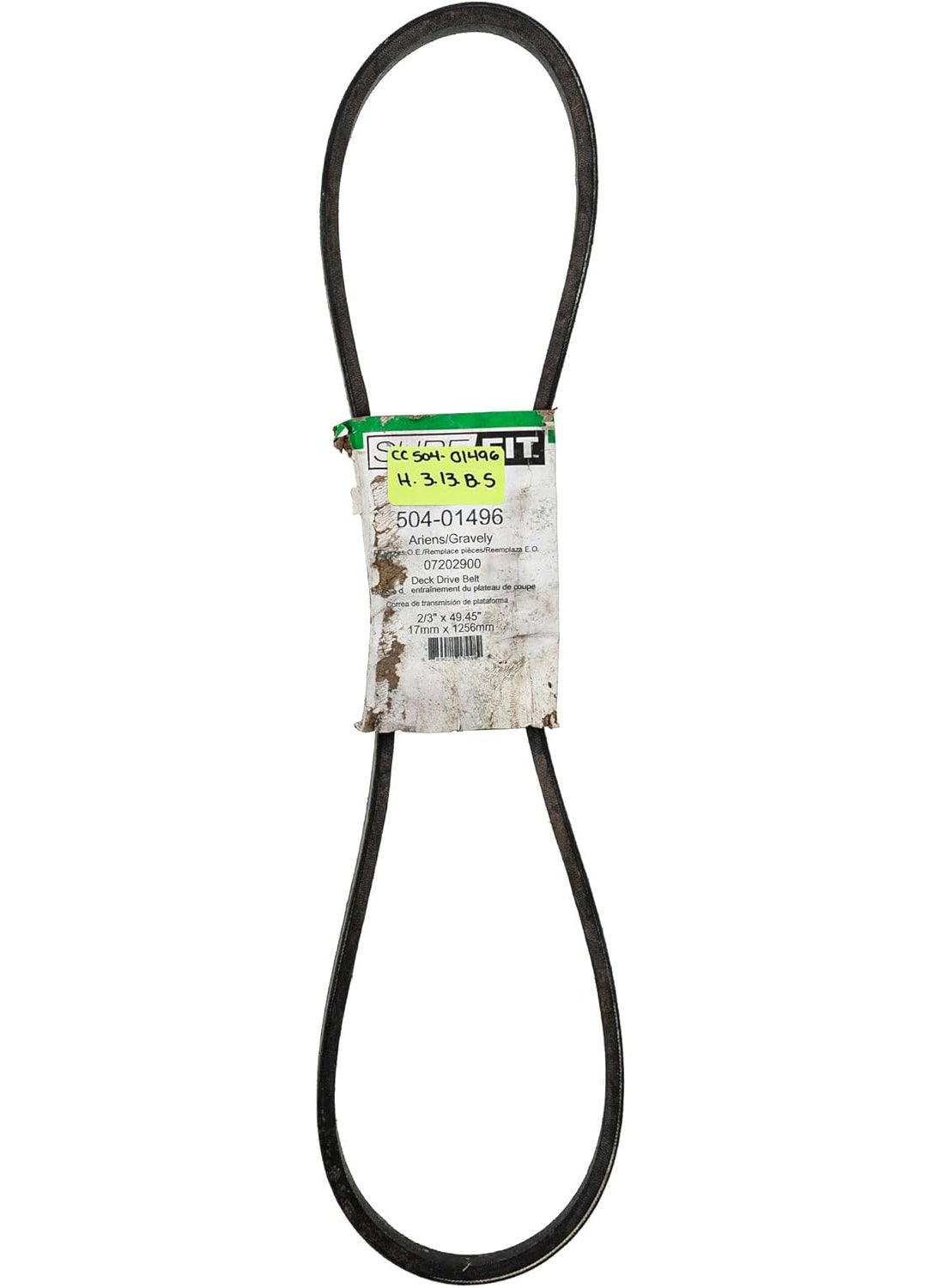 Surefit SureFit 50 Deck Belt Replaces Ariens Gravely 07202900 Fairway Pro Master 1536 1548 1336 12970 888308 912001 912972  - Image 1