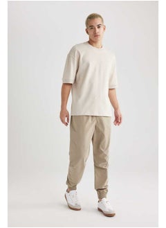 DeFacto Man Loose Fit Crew Neck Short Sleeve Knitted T-Shirt  - Image 4