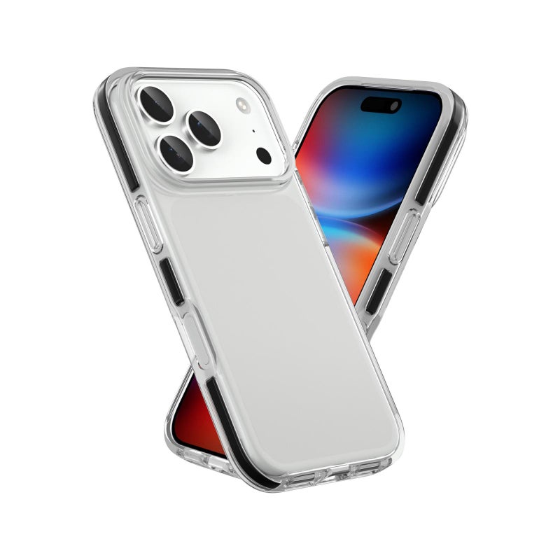 إيروريكس جراب هاتف TPU شفاف عالي الجودة مقاوم للصدمات ثنائي اللون لهاتف iPhone 17 Pro Max (أسود) - Image 4