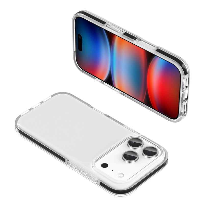 إيروريكس جراب هاتف TPU شفاف عالي الجودة مقاوم للصدمات ثنائي اللون لهاتف iPhone 17 Pro Max (أسود) - Image 5