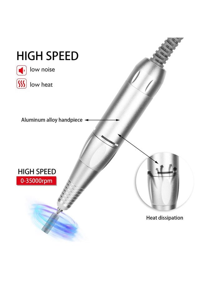 Sunicon 35000rpm Electric Nail Drill Machine, Aluminum Alloy Nail Drill Handle, Portable Nail Polishing Machine Handle for Polisher Grinder - Image 4