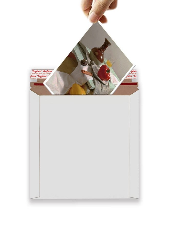 Bonfasvo Rigid Mailers 30 Pack 10 x 13.5 inches White Self Seal Stay Flat Bulk Cardboard Kraft No Bend Mailers Peel and Seal for Document Photos Pictures Papers Files CD - Image 3
