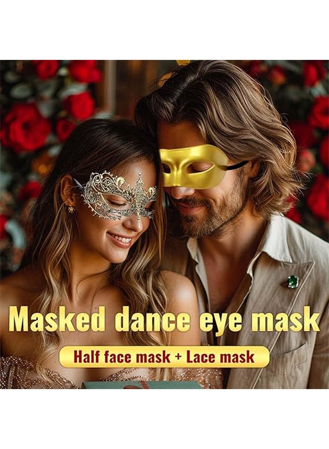 قناع القناع للنساء، قناع العين الدانتيل للأزواج، قناع الكرة الزي البندقية الغامضة للحفلة - Image 3