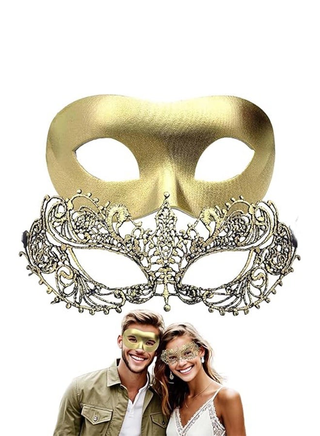 قناع القناع للنساء، قناع العين الدانتيل للأزواج، قناع الكرة الزي البندقية الغامضة للحفلة - Image 2