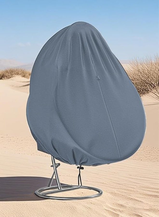 2 Person Egg Chair Cover with Zipper, Durable Large Wicker Egg Swing Chair Covers,Heavy Duty Weather Resisatnt Outdoor Chair Cover, 91'' X 80'', Outdoor Pod Chair Hanging Chair Cover. - Image 3