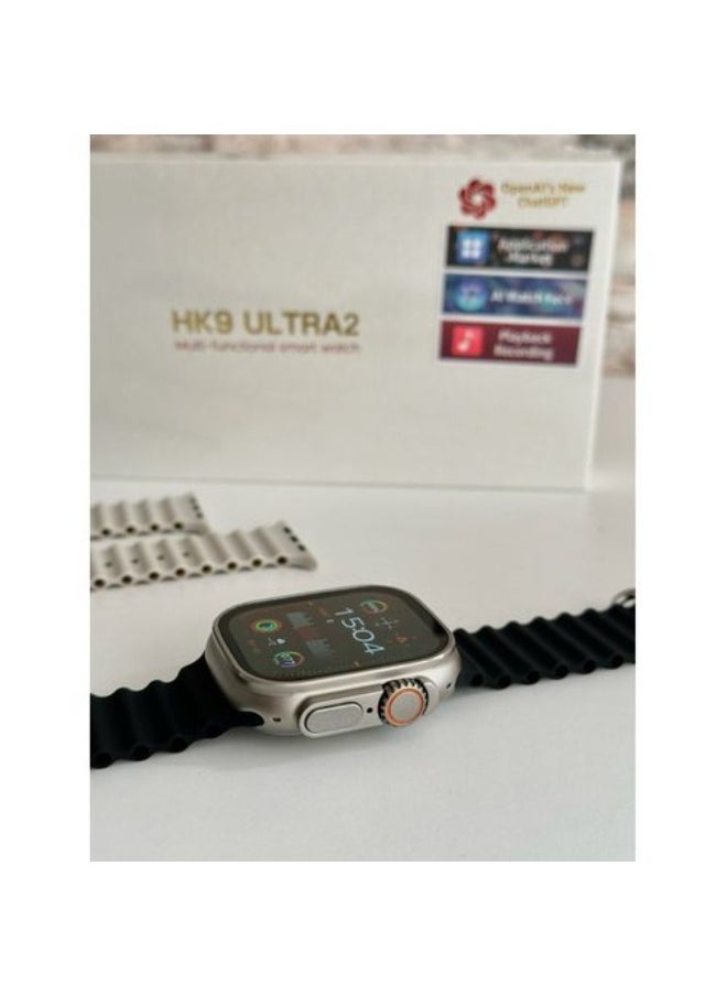 Generic - HK9 Ultra 2 AMOLED Smartwatch -Black - Image 1