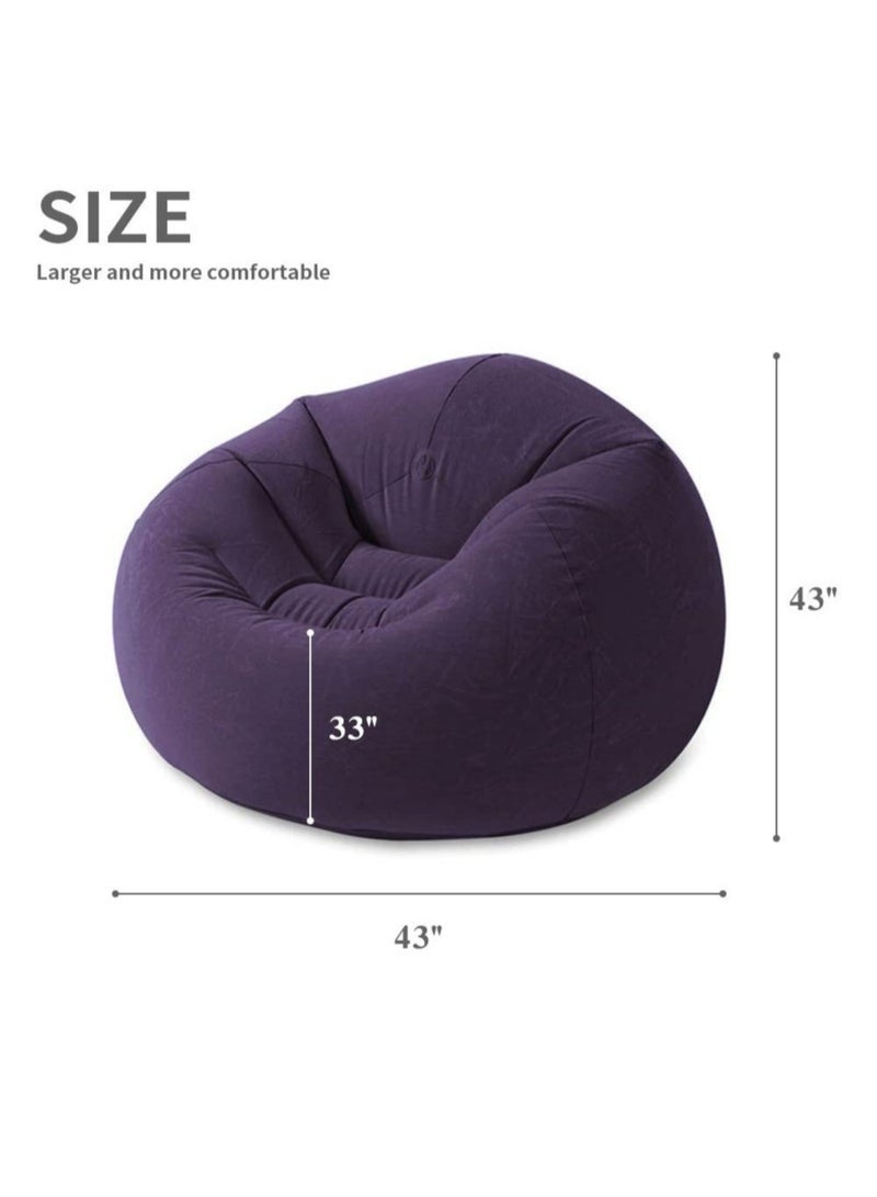 Arabest Bean Bag,Bean Bag Chair,Inflatable Bean Bag Sofa,Leisure Inflatable Bean Bag,Inflatable Lazy Sofa,Portable Inflatable Bean Bag Chair,Foldable,PVC Flocking, Suitable For Bedroom Living Room - Image 3