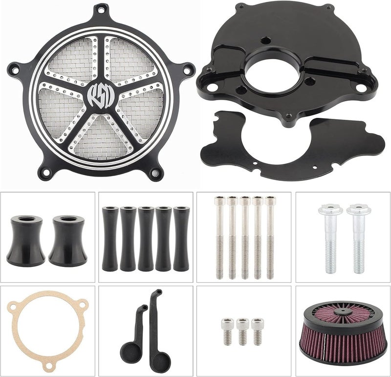 QASULER CNC Aluminum Air Filter for Harley Motorcycles - Image 3