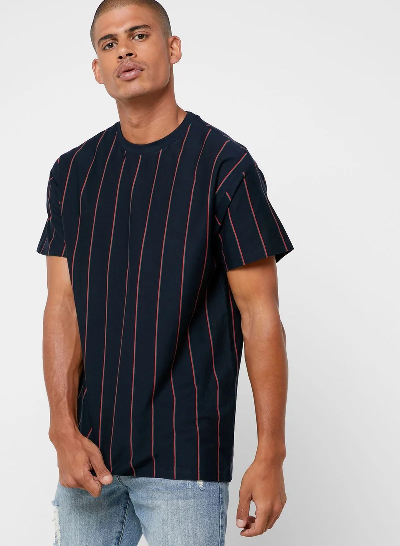 NEW LOOK Hackney Vertical Stripe Crew Neck T-Shirt