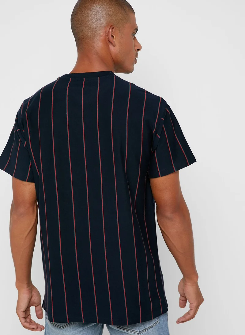 NEW LOOK Hackney Vertical Stripe Crew Neck T-Shirt