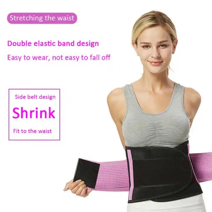 Bluejw Colorful Neoprene Waist Trimmer - Dual Elastic Sweet Waist Trainer Belt - Lumbar Support Brace for Lower Back Pain Relief - Image 5