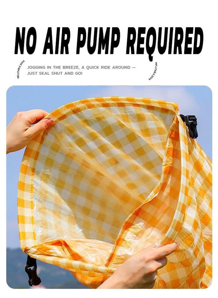 EFFIE Wind-Powered Inflatable Sofa – No Pump Needed, 175*75*55cm Ultra-Light & Waterproof, Ergonomic Air Lounge Chair for Camping, Beach & Travel - Image 4