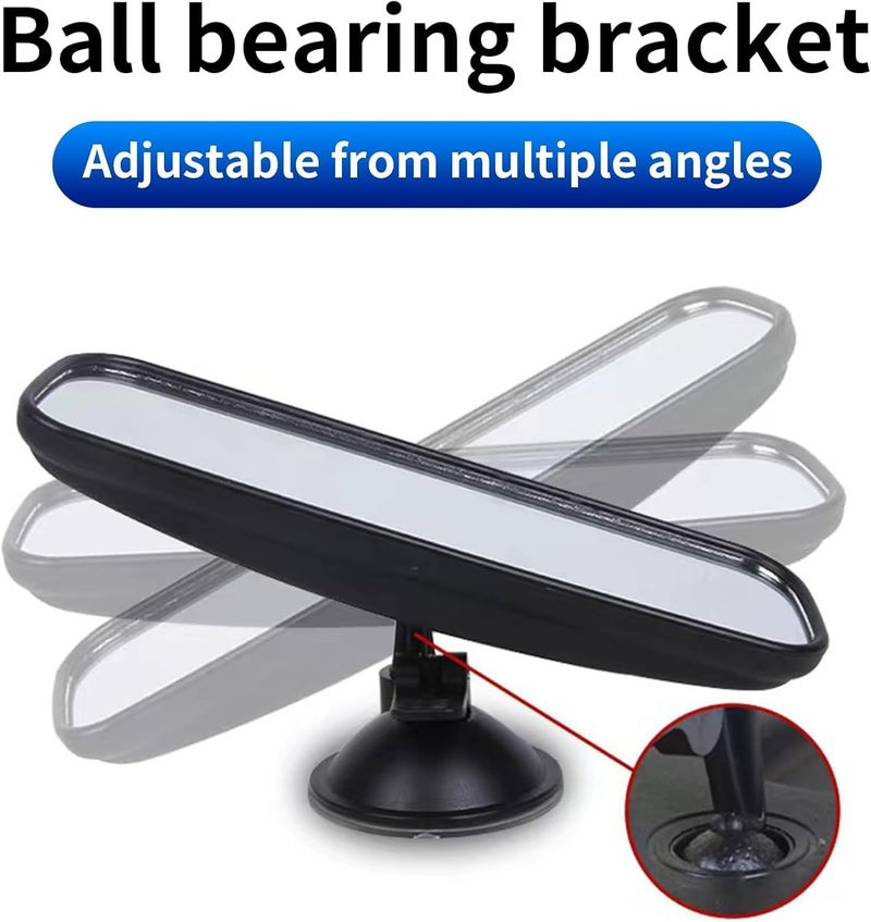 Azonee Car Mirror for Driving Test & Blindspots, Rear View Interior Mirror for Examiner & Instructor, Extra HD Anti-glare Rearview Mirror with Adjustable Suction Cup, Universal Fit fors Cars - Image 5