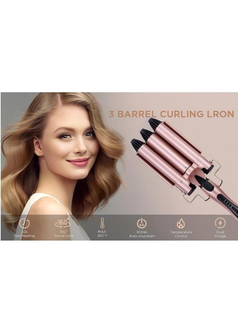 NOOA Hair Curler 3 Barrel Curling Iron Curler Crimper Curling Tongs Ceramic Hair Wavers Curling Wands Curler Styling Tools - Image 5