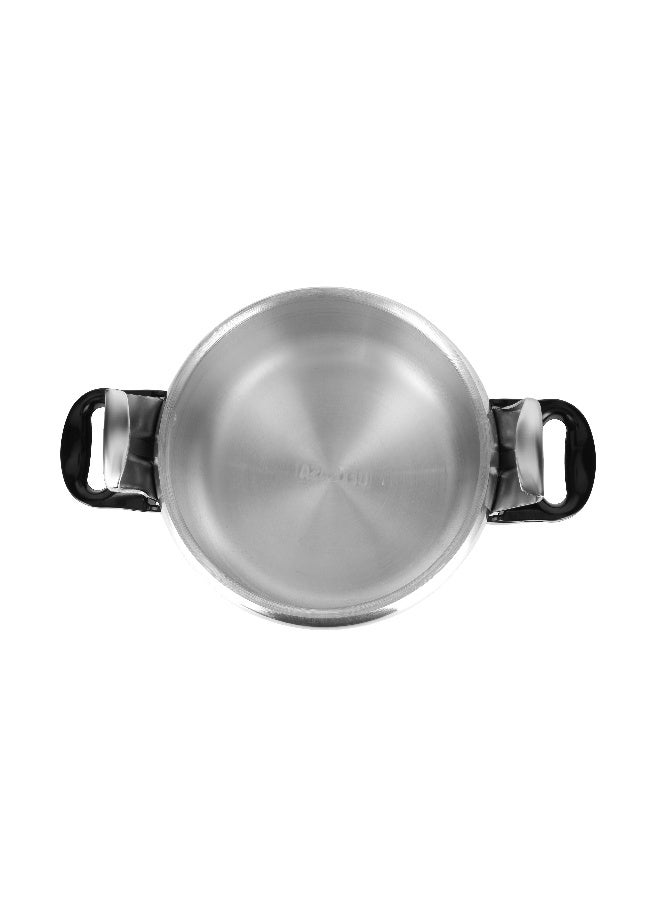 DELCASA 15 Liter Aluminum Pressure Cooker Equipped with Multi Safety Device and Unique Pressure Indicator Durable Aluminum Alloy Construction with Firm Handles Silver  - Image 4