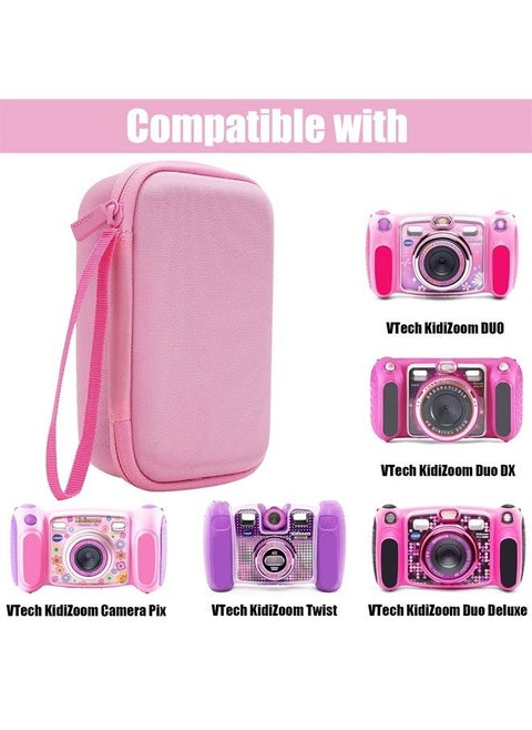 Hard Case Replacement for VTech Kidizoom Duo/Duo DX/Duo Deluxe/Twist/Pix/Pix Plus Selfie Camera (Pink Case)