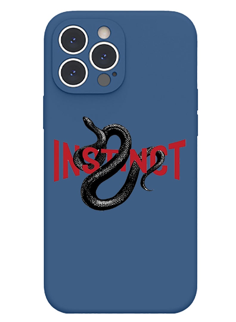 Theodor Protective Slim Fit Case Liquid Silicone Cover with Full Body Protection Anti-Scratch Shockproof Case For iPhone 12 Pro Max Blue  - Instinct copy - Image 1